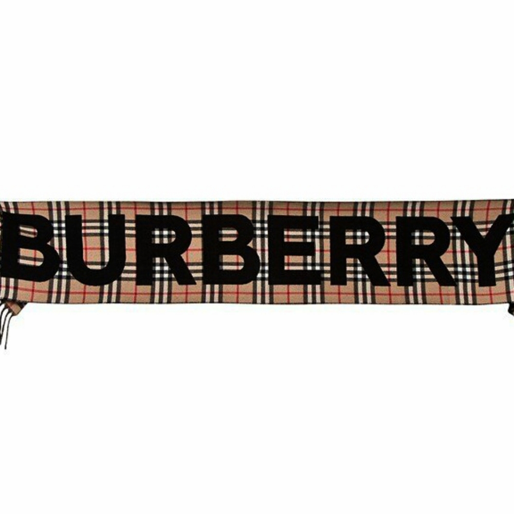 Burberry text reversible scarf